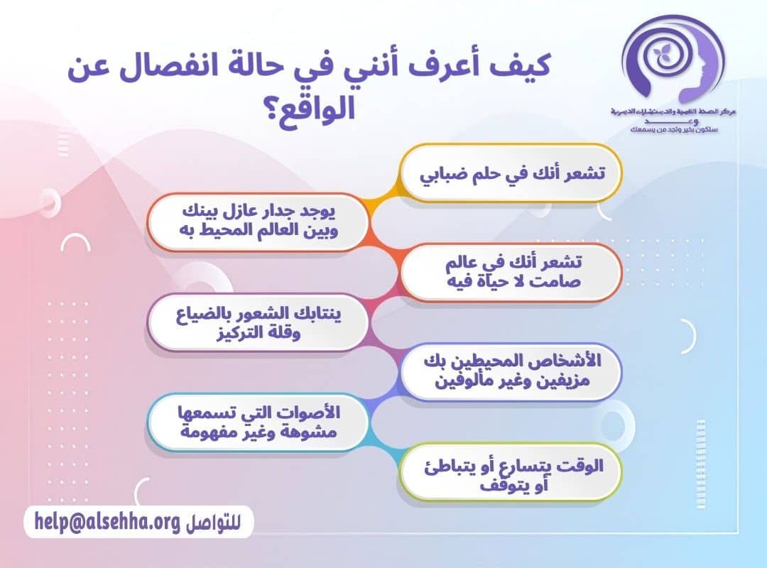 كيف أعرف أنني في حالة انفصال عن الواقع؟